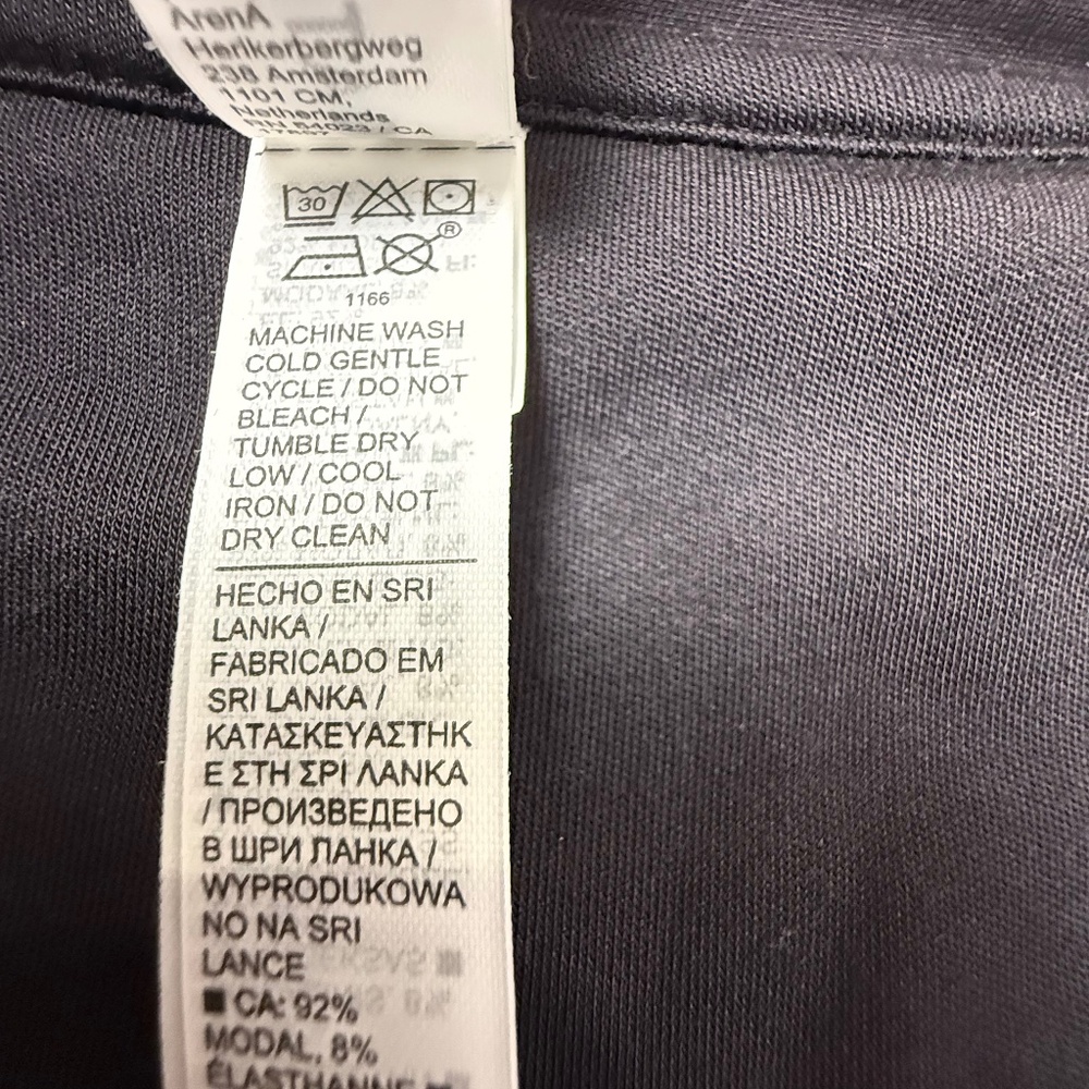 Athleta Modal Full Length Robe Black S/M Open Front Soft Pockets Lightweight - Picture 6 of 9